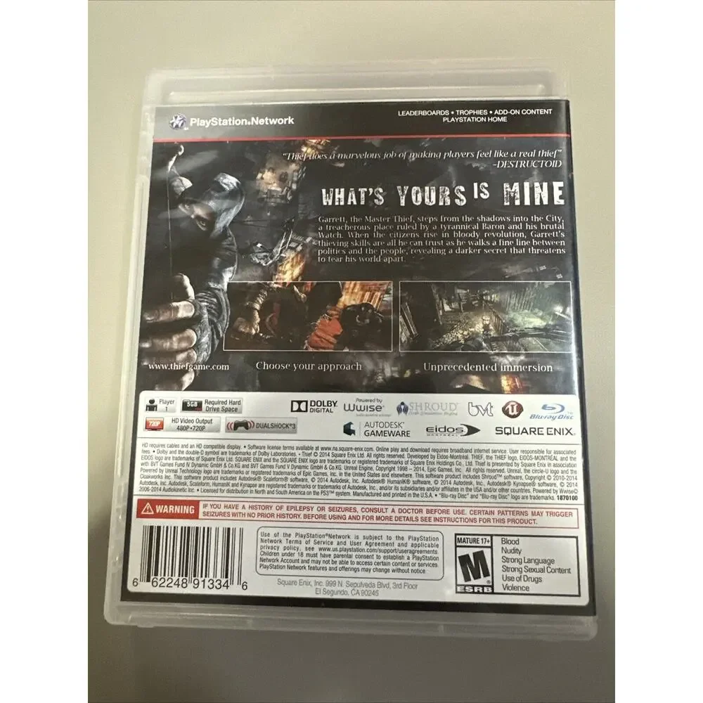Thief (PS3, Blue-ray disc): What's Yours is Mine - Missing Manual